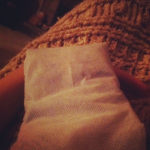 Icing my hand after dropping Indy off